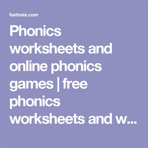 Fun Fonix: Phonics Worksheets, Workbooks, Games, and。